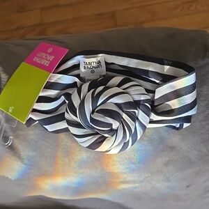 Tabitha Brown Knotted Black + White Headband
